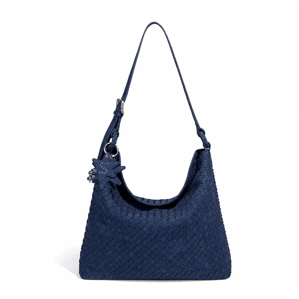 Orlo Suede Slouchy Bag – Navy
