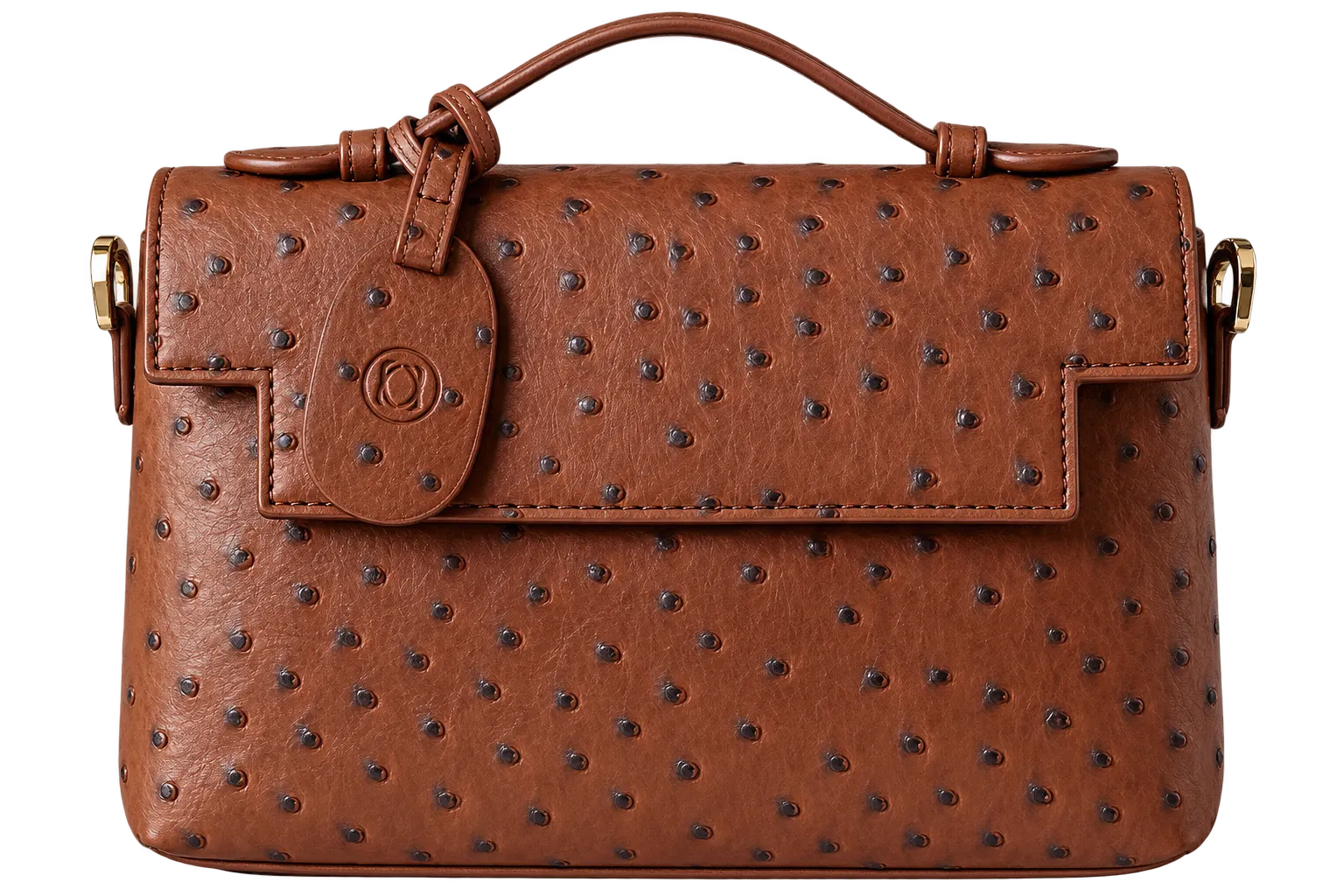 KATE MINI BAG ✨ – Ostrich Saddle Brown