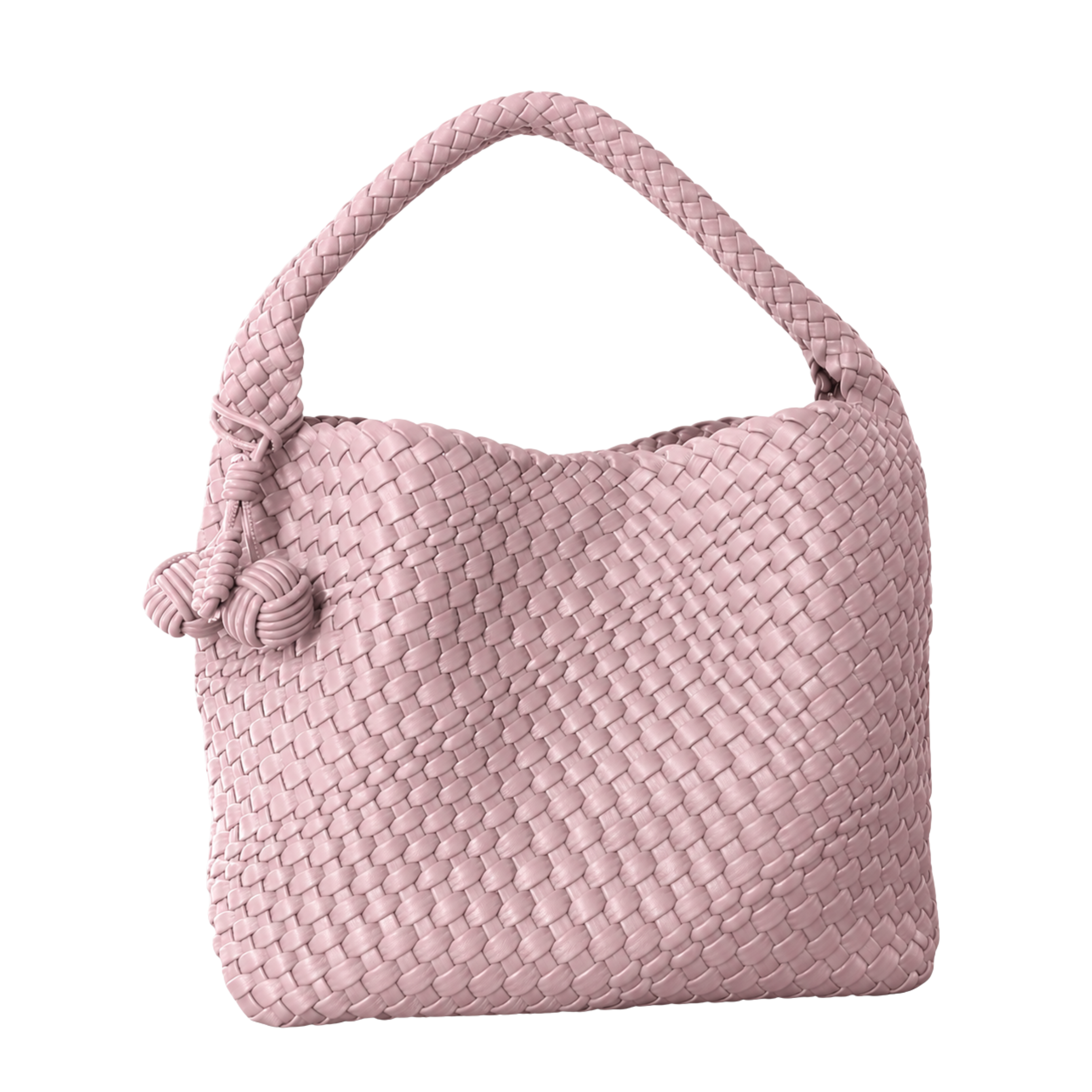 Zia Leather Shoulder Bag – Blush Pink