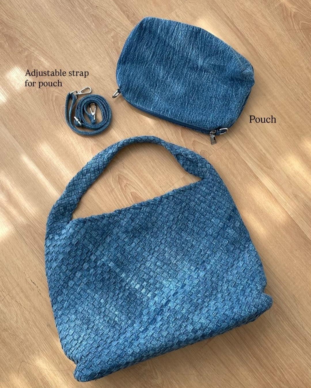 Denim Hobo Bag thumbnail 4