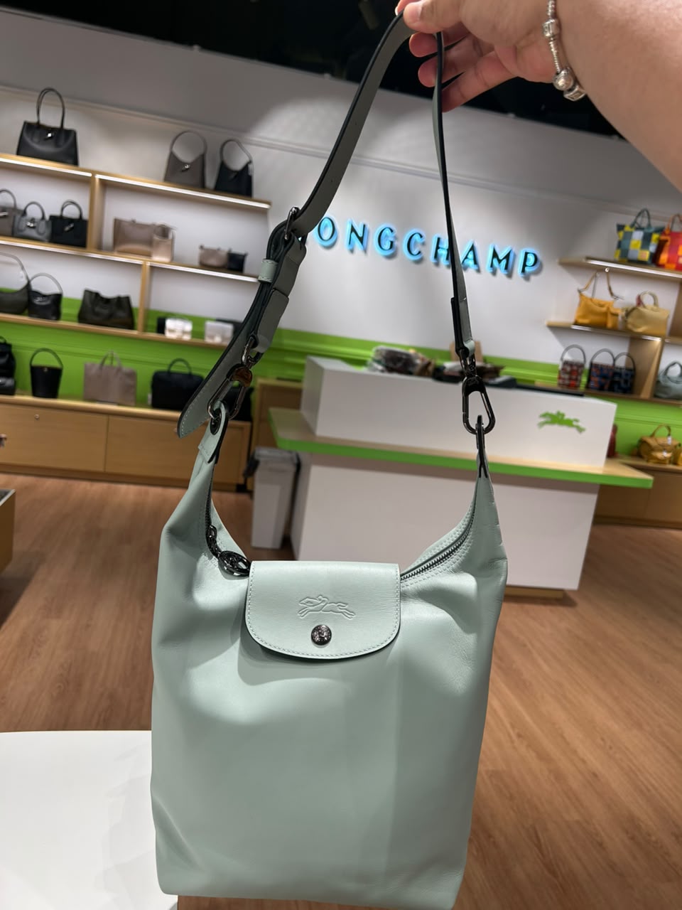 Le Pliage Xtra Shoulder Bag – Soft Sage Mint