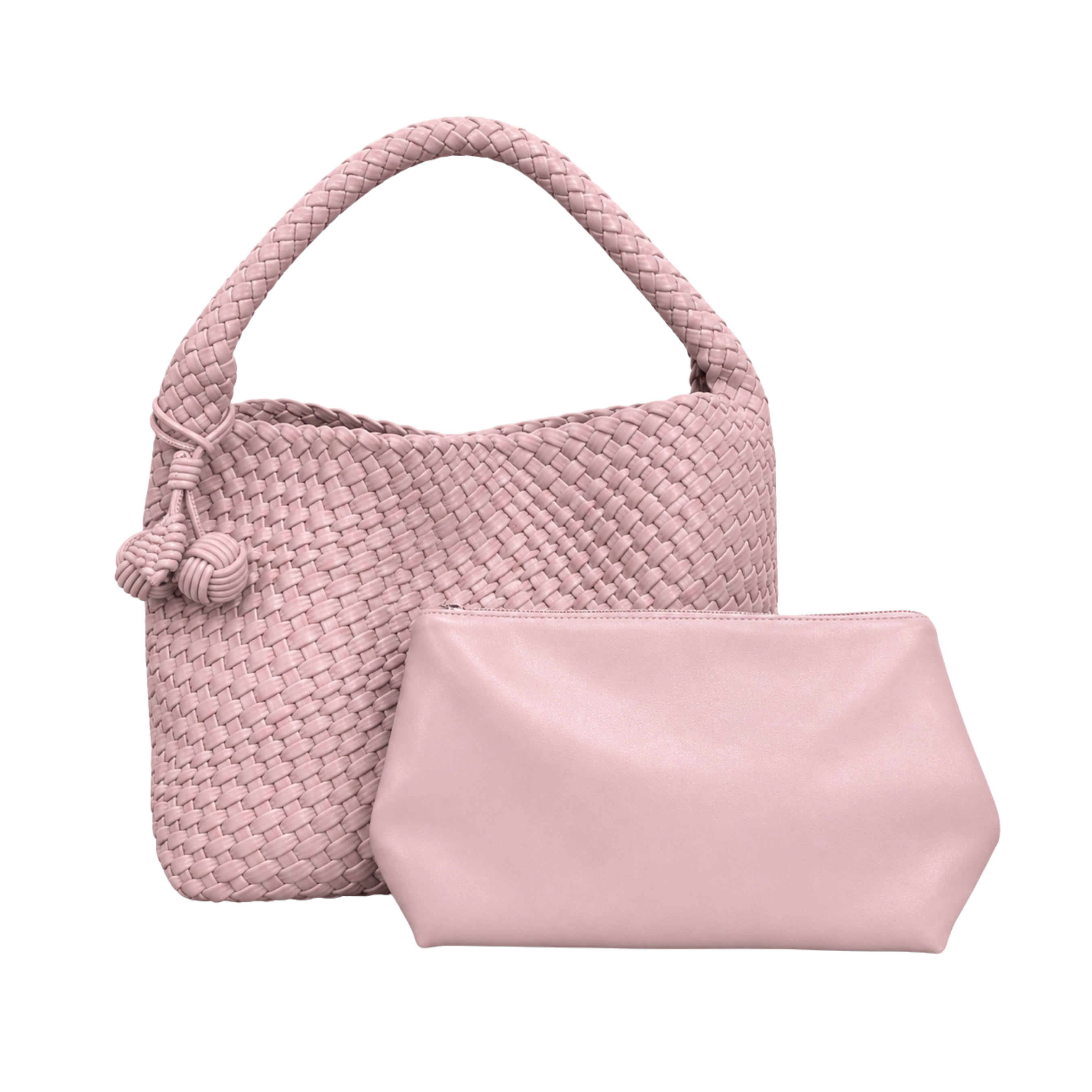 Zia Leather Shoulder Bag – Blush Pink thumbnail 2