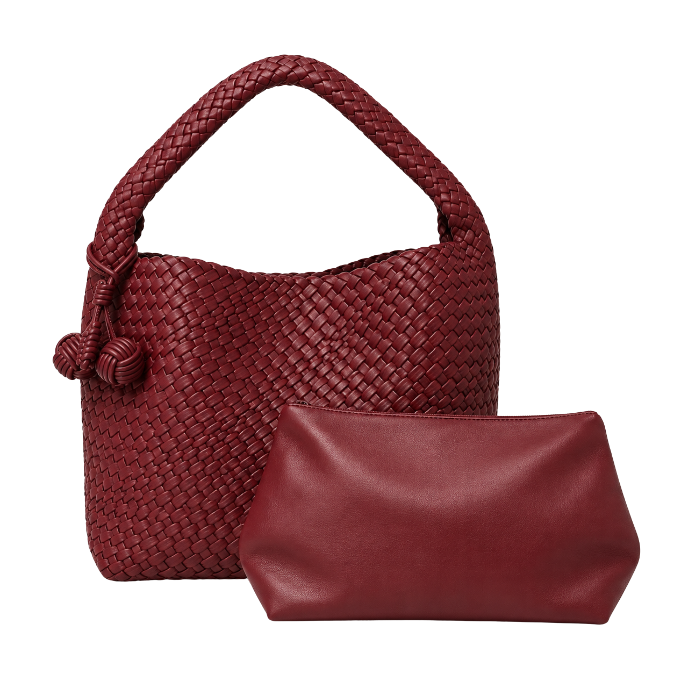 Zia Leather Shoulder Bag – Burgundy thumbnail 2
