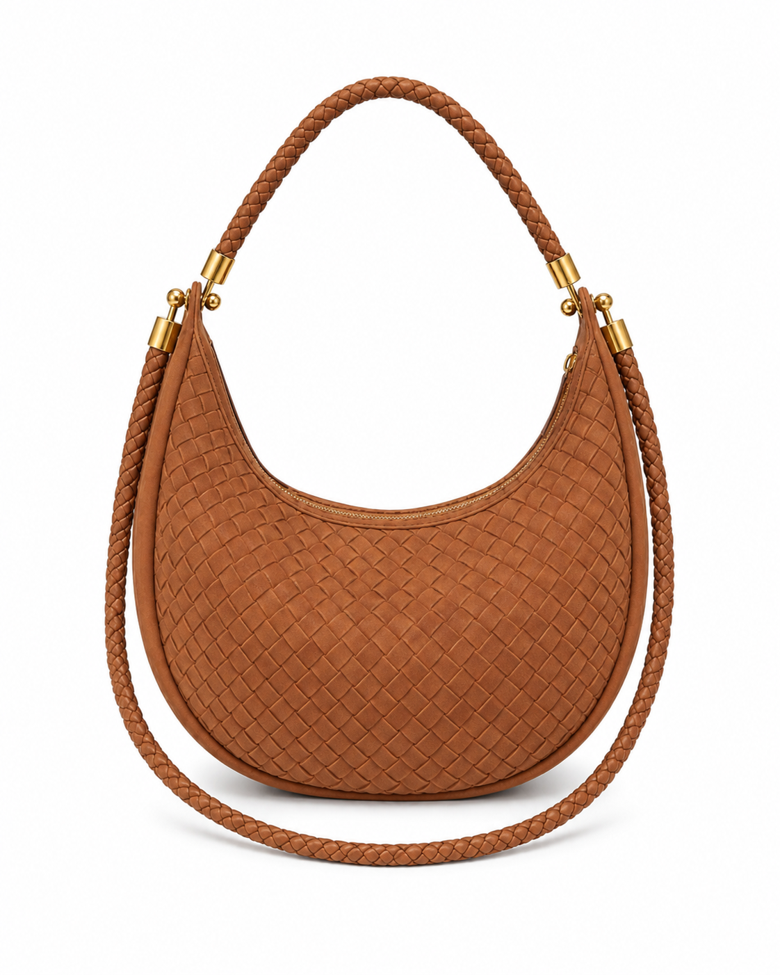 Lizzie Suede Dual Handle Bag – Brick
