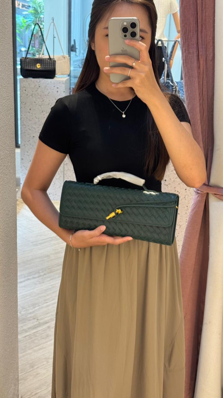 Amore Clutch & Crossbody Bag – Emerald Green thumbnail 4