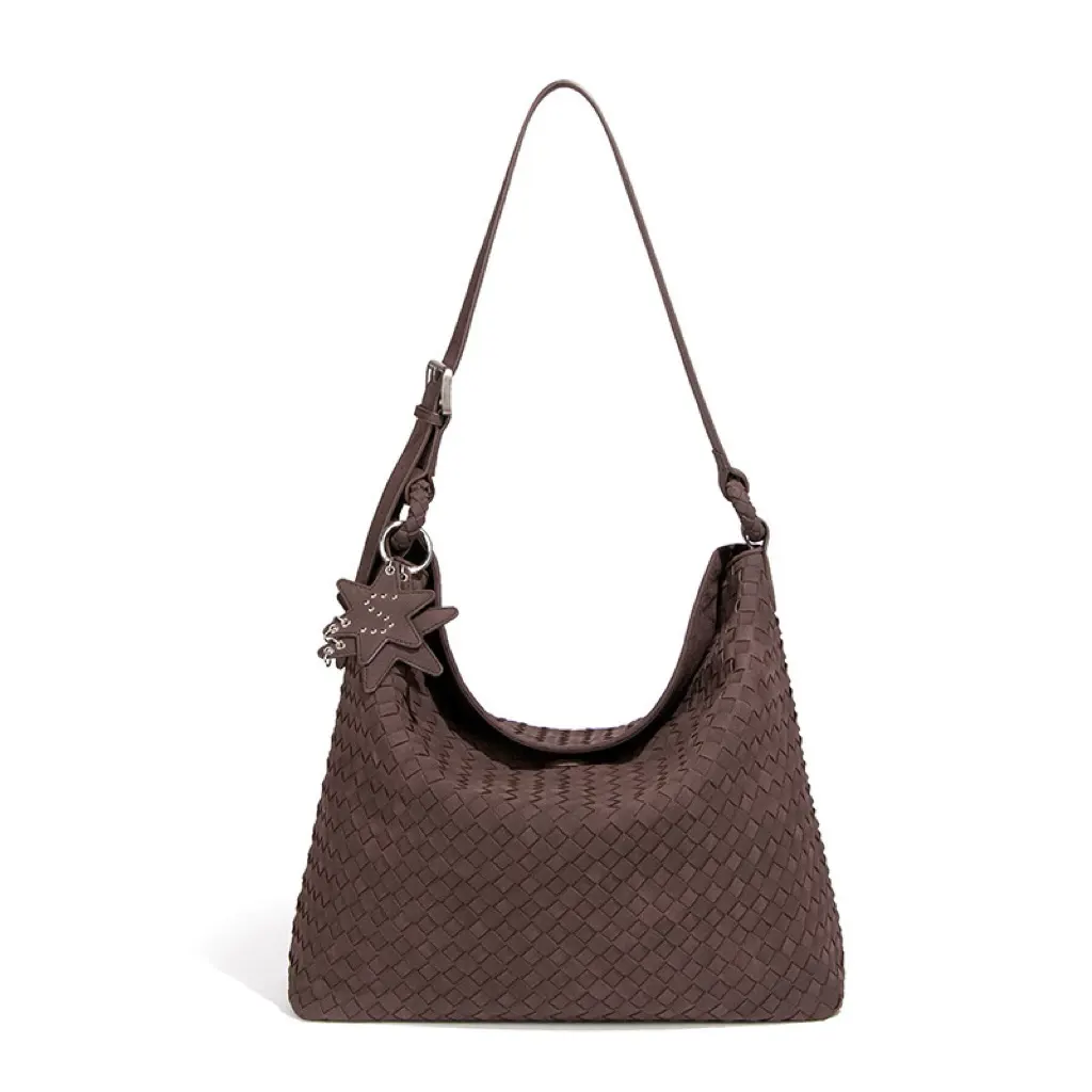 Orlo Suede Slouchy Bag – Choco