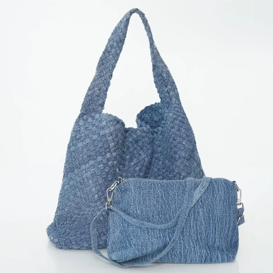 Denim Hobo Bag – Blue